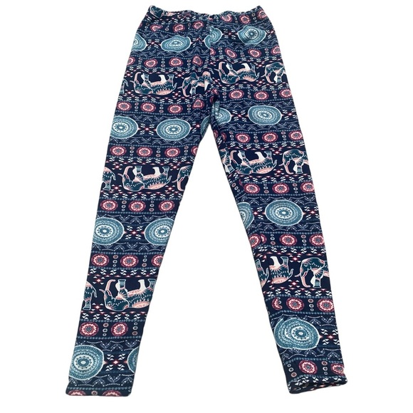 Cozy & Warm Printed Fleece Lined Leggings - Size XL - Picture 1 of 7